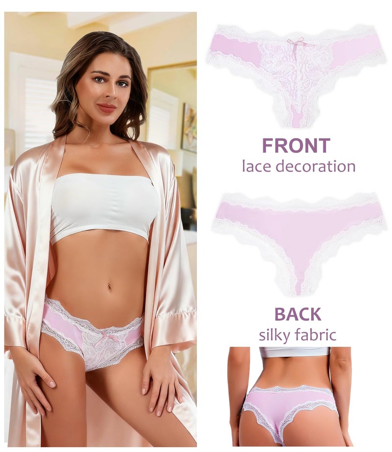 SPFAS Women's Lace Underwear Sexy Panties for Women Comfort Cheeky Bikini Underwear Soft Hipster Brief Panties for Ladies - Image 2